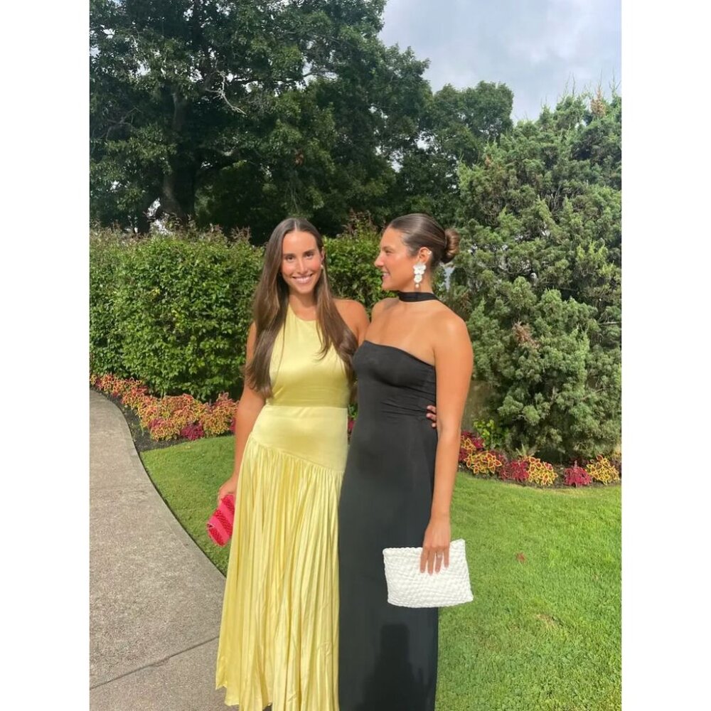 Alexis Yellow Pleated Maxi Halter Dress - Picture 6 of 16